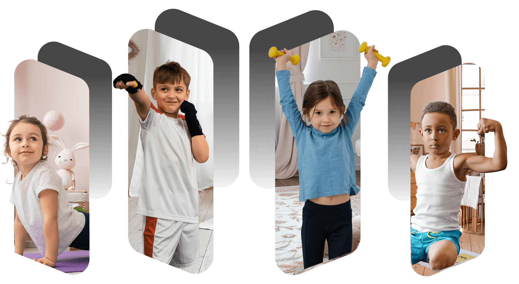 Children exercising - fitness activities